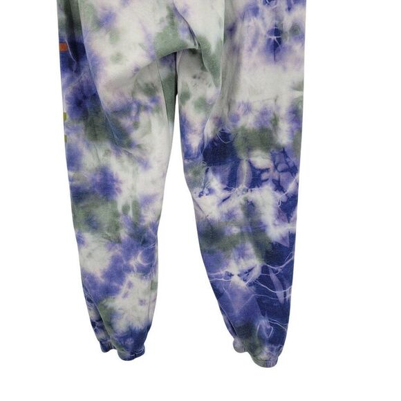 Aviator Nation Hamptons Sweatpants Sz S Logo Tie-Dye Cloud Purple Spell Out - Picture 12 of 13